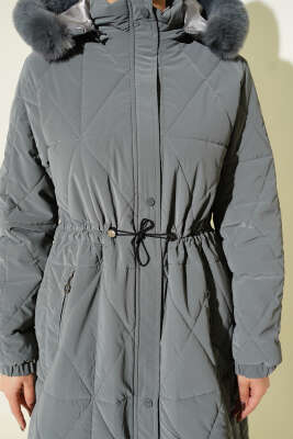 Baklava Kapitone Bel Tünelli Uzun Mont Gri - Mont