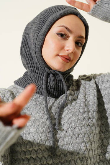 Balaklava Örgü Bere Füme - Şapka