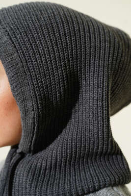 Balaklava Örgü Bere Füme - Şapka