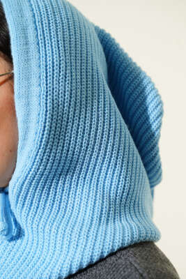 Balaklava Örgü Bere Mavi - Şapka