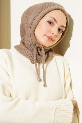 Balaklava Örgü Bere Vizon - RAFİMİX