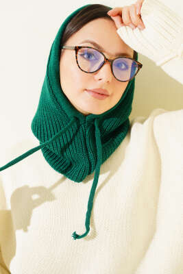 Balaklava Örgü Bere Zümrüt 