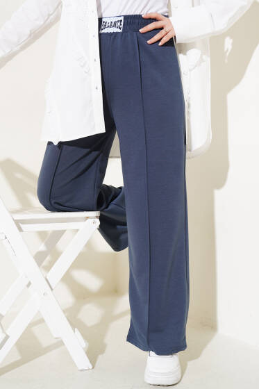 Balance Armalı Bel Lastikli Pantolon Füme - Pantolon