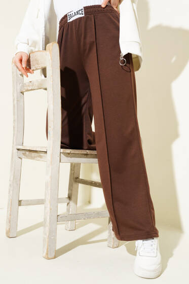Balance Armalı Bel Lastikli Pantolon Kahve - Pantolon