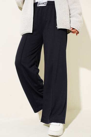 Balance Armalı Bel Lastikli Pantolon Lacivert - Pantolon