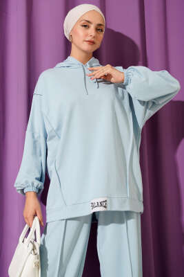 Balance Armalı Kapüşonlu Salaş İkili Takım Bebe Mavi - İkili Takım