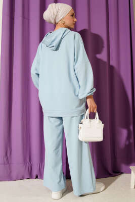 Balance Armalı Kapüşonlu Salaş İkili Takım Bebe Mavi - İkili Takım