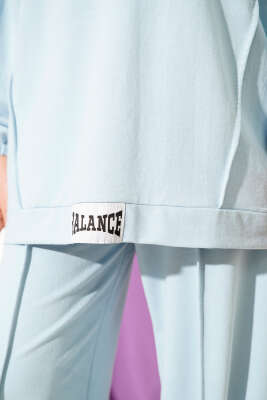 Balance Armalı Kapüşonlu Salaş İkili Takım Bebe Mavi - İkili Takım