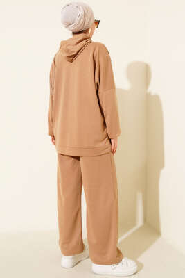 Balance Armalı Kapüşonlu Salaş İkili Takım Camel - İKİLİ TAKIM