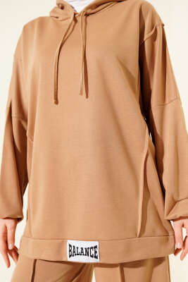 Balance Armalı Kapüşonlu Salaş İkili Takım Camel - İKİLİ TAKIM