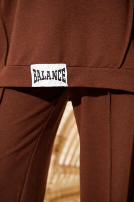 Balance Armalı Kapüşonlu Salaş İkili Takım Kahve - İkili Takım