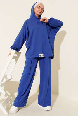 Balance Armalı Kapüşonlu Salaş İkili Takım Saks 