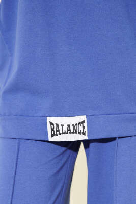 Balance Armalı Kapüşonlu Salaş İkili Takım Saks - İkili Takım