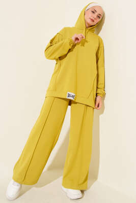 Balance Armalı Kapüşonlu Salaş İkili Takım Yağ Yeşili