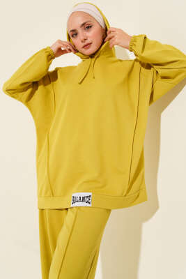 Balance Armalı Kapüşonlu Salaş İkili Takım Yağ Yeşili - İkili Takım