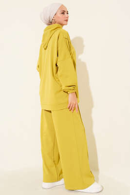 Balance Armalı Kapüşonlu Salaş İkili Takım Yağ Yeşili - İkili Takım