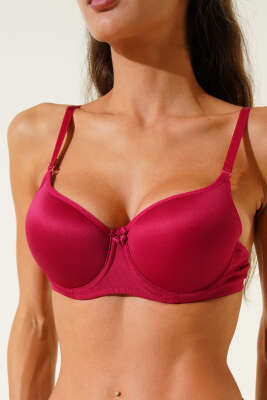 Balenli Düz Sütyen Bordo - Yılın Fırsatı