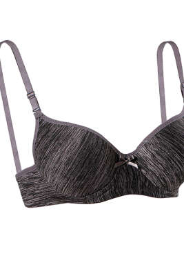 Balenli Düz Sütyen Melanj Füme - Yılın Fırsatı