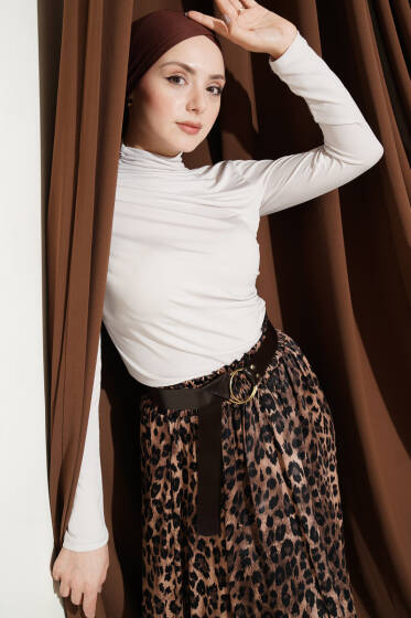 Balıkçı Yaka Büzgülü Bluz Taş - Bluz