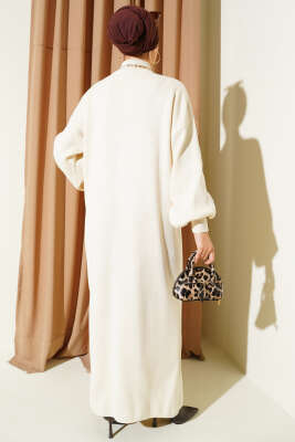 Balıkçı Yaka Düz Triko Elbise Taş - Elbise