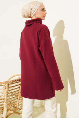 Balıkçı Yaka Selanik Tunik Bordo - Tunik