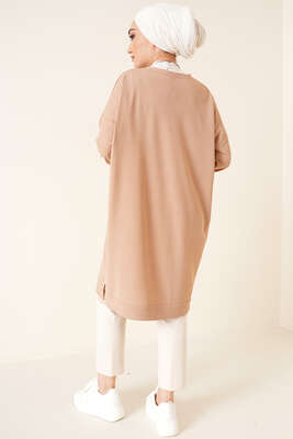 Balıksırtı Örme Tunik Camel - Tunik