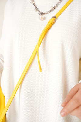 Balıksırtı Örme Tunik Ekru - Tunik