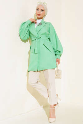 Balon Kol Keten Kap Neon Yeşil - Kaban