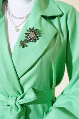 Balon Kol Keten Kap Neon Yeşil - Kaban