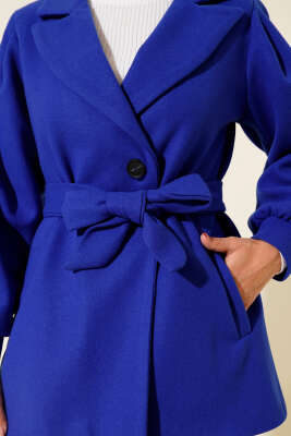 Balon Kol Kısa Kaşe Kaban Saks - Kaban