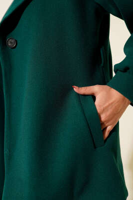 Balon Kol Kısa Kaşe Kaban Zümrüt - Kaban