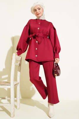 Balon Kol Kuşaklı Scuba İkili Takım Bordo - TEGOE