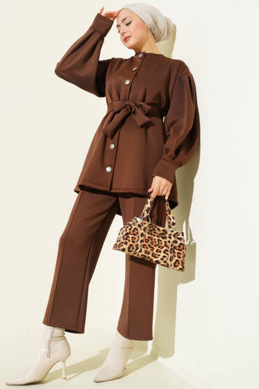 Balon Kol Kuşaklı Scuba İkili Takım Kahve - İkili Takım