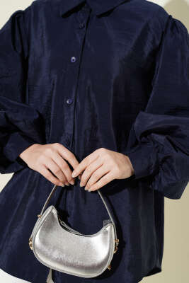 Balon Kol Salaş Paraşüt Gömlek Lacivert - Gömlek