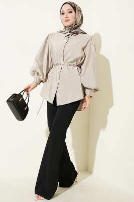 Balon Kol Salaş Paraşüt Gömlek Taş - Gömlek