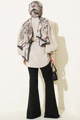 Balon Kol Salaş Paraşüt Gömlek Taş - Gömlek