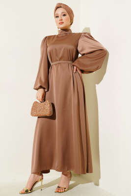 Balon Kol Saten Abiye Latte 