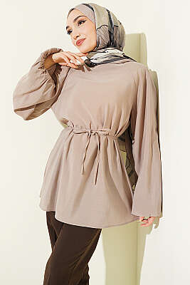 Balon Kol Tensel Tunik Vizon - 500-700 TL Ürünler