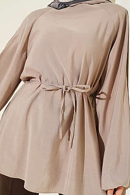 Balon Kol Tensel Tunik Vizon - 500-700 TL Ürünler
