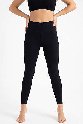 Bambu Kadın Battal Uzun Tayt Siyah 