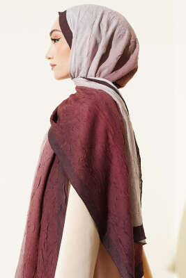 Bambu Kraş Degrade Şal Acı Kahve -08 - Başörtüsü