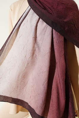 Bambu Kraş Degrade Şal Acı Kahve -08 - Başörtüsü