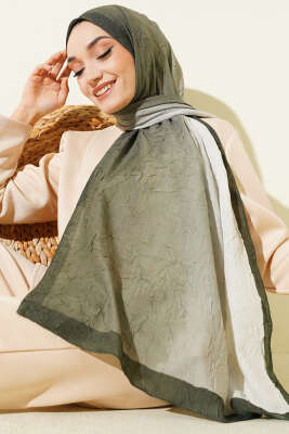 Bambu Kraş Degrade Şal Çağla Yeşili -03 - ŞEHRİ ŞAL