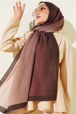 Bambu Kraş Degrade Şal Camel -15 - Başörtüsü