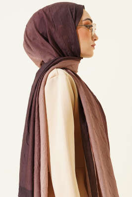 Bambu Kraş Degrade Şal Camel -15 - Başörtüsü
