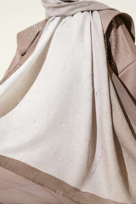 Bambu Kraş Degrade Şal Kum Bej -06 - Başörtüsü