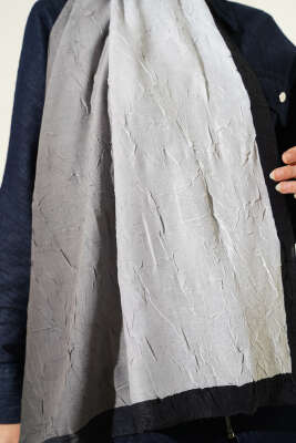 Bambu Kraş Degrade Şal Lacivert Taş -05 - Başörtüsü