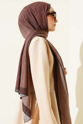 Bambu Kraş Degrade Şal Latte -13 - Başörtüsü