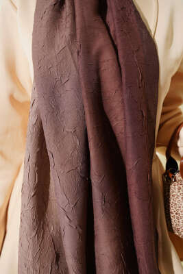 Bambu Kraş Degrade Şal Latte -13 - Başörtüsü