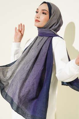 Bambu Kraş Degrade Şal Lila -07 - ŞEHRİ ŞAL